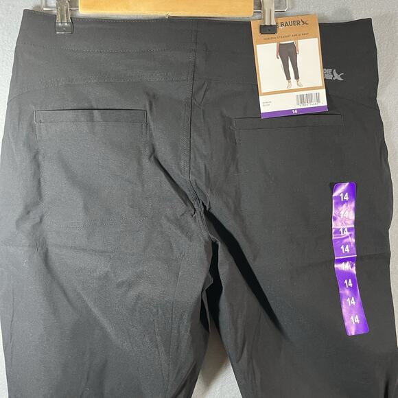 NEW Eddie Bauer Women's Performance Stretch Horizon Straight Ankle Pant Black 14 - Picture 8 of 11